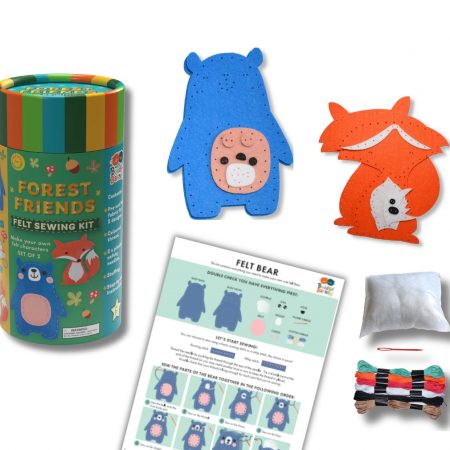 Felt Sewing Kit Tube - Forest Friends