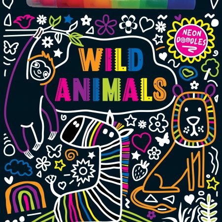 Neon Doodles Book - Wild Animals