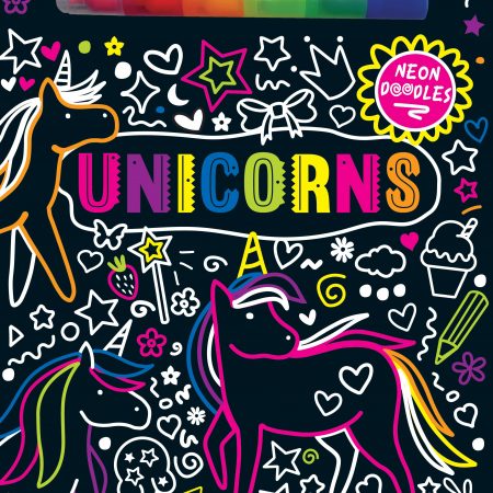 Neon Doodles Book - Unicorns