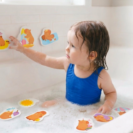 Cute Capybaras Bath Stickers – Fun Foam Bath Toys for Kids