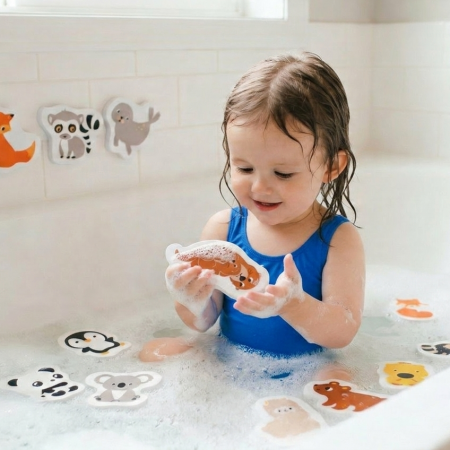 Furry Friends Bath Stickers – Fun Foam Animals for Bath Time