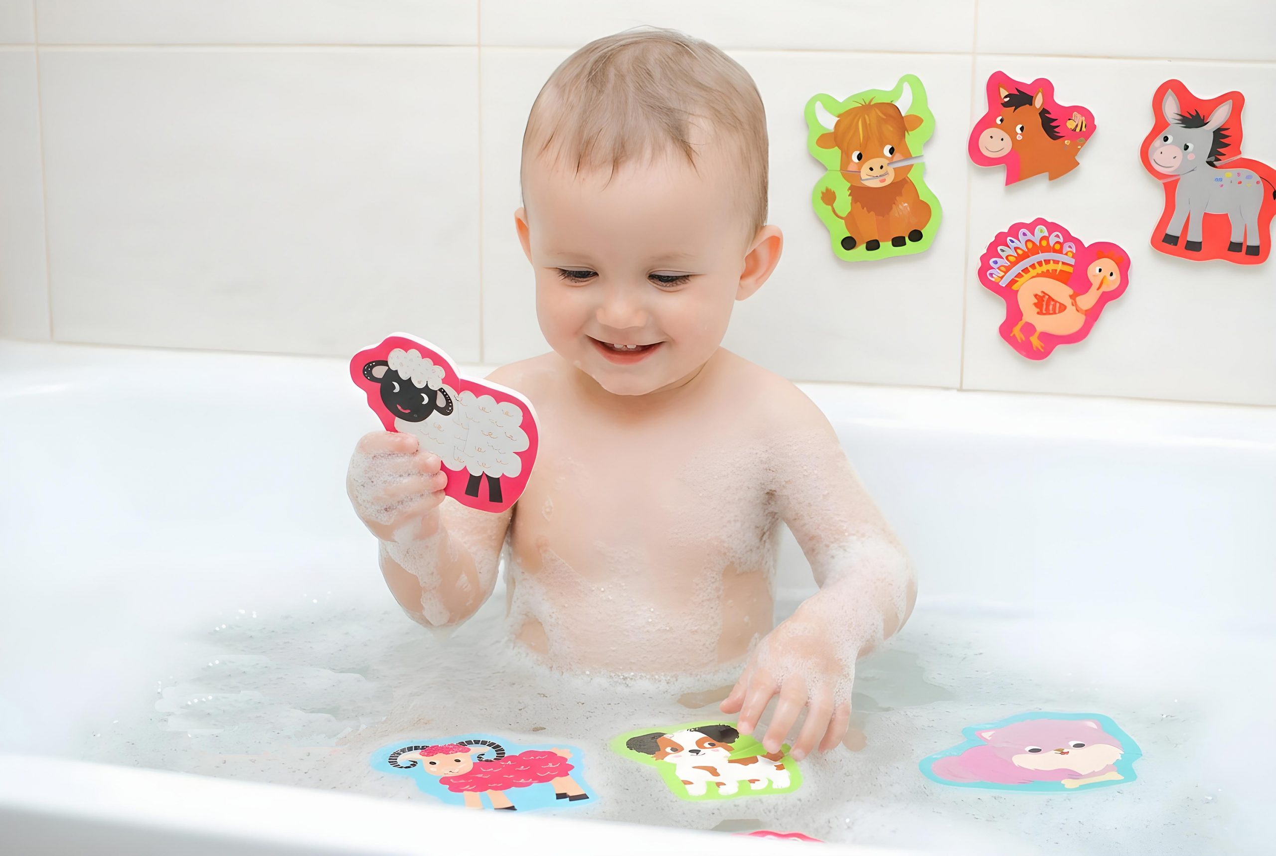 Barnyard Bash Bath Puzzles – Foam Farm Animal Fun for Bath Time